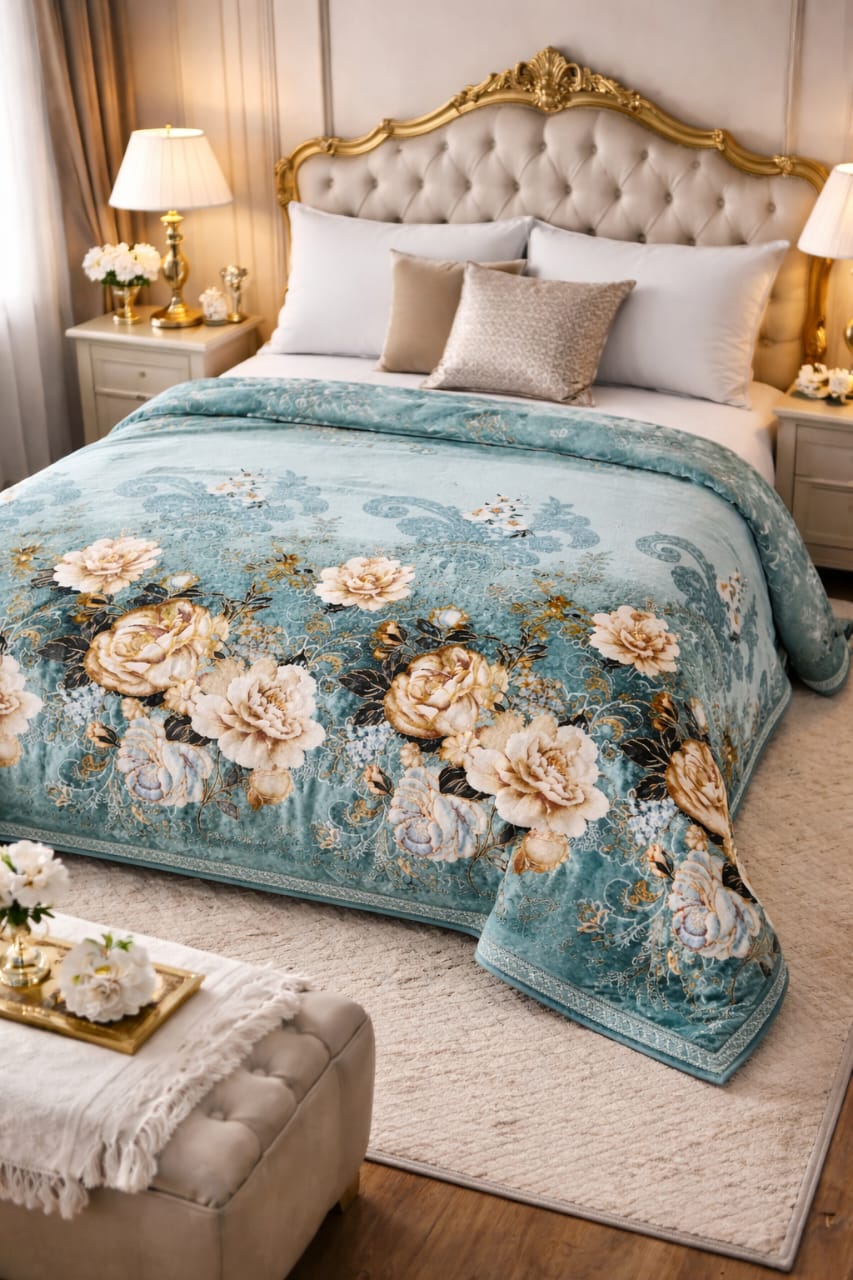 Cloudy Flannel Blanket - Breeze