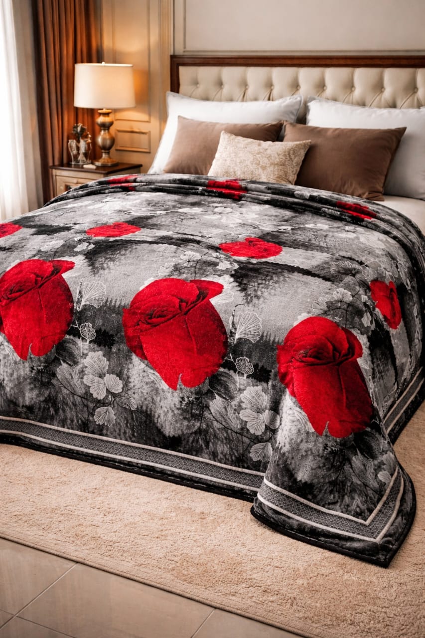 Cloudy Flannel Blanket - Tulip