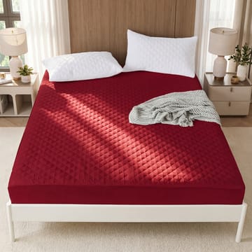 Quilted Waterproof Matress Protector - Maroon