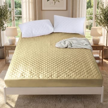 Quilted Waterproof Matress Protector - Beige