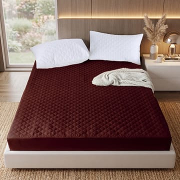 Quilted Waterproof Matress Protector - Brown