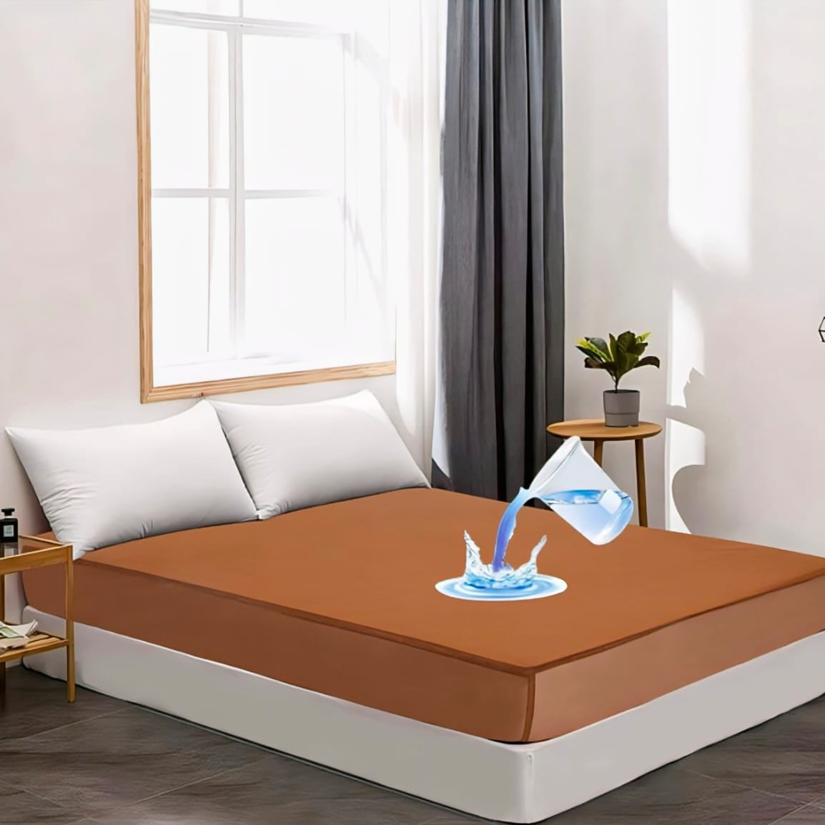 Waterproof Matress Protector - Camel